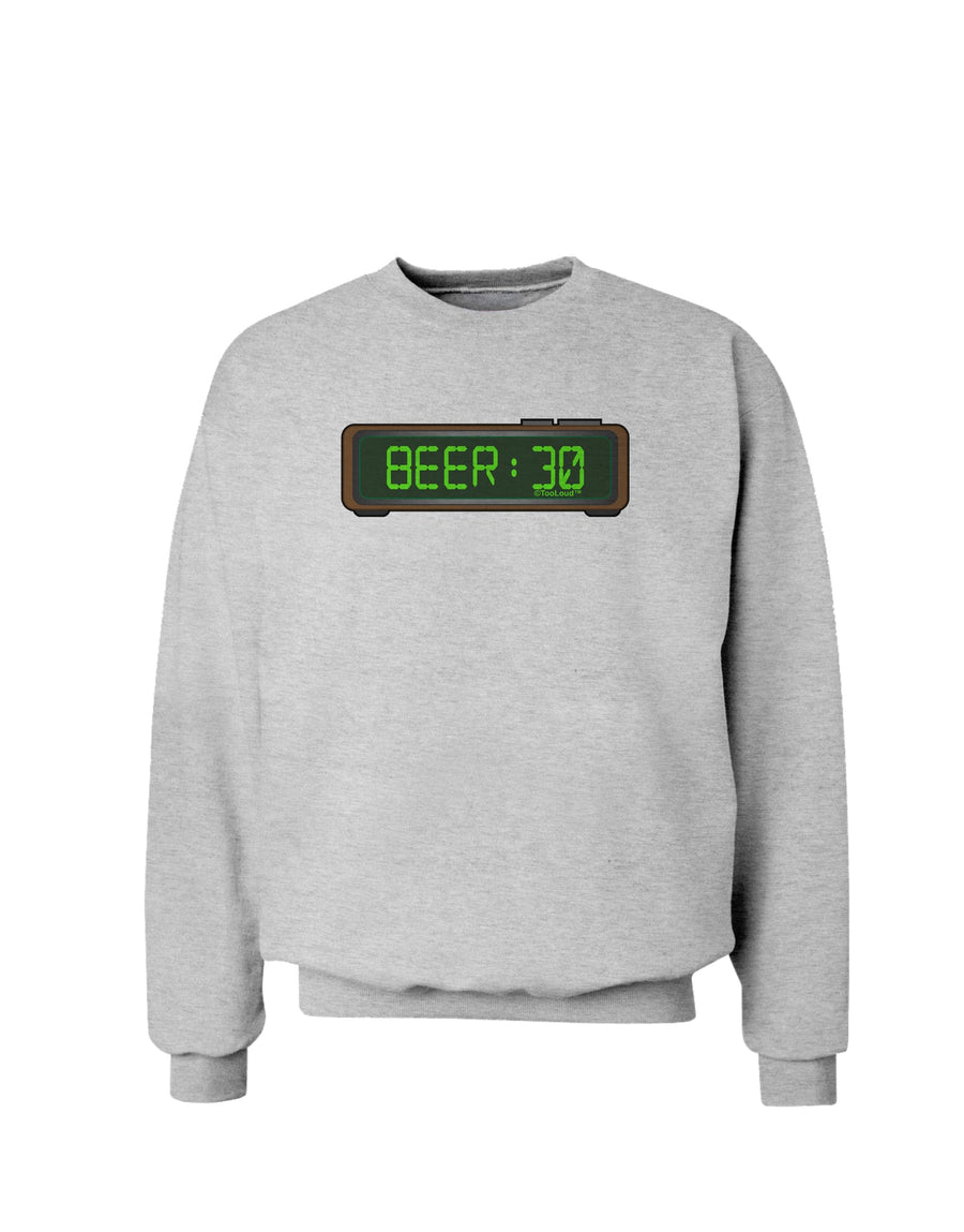 Beer 30 - Digital Clock Sweatshirt by TooLoud-Wall Clock-TooLoud-White-Small-Davson Sales