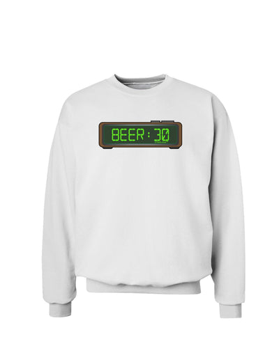 Beer 30 - Digital Clock Sweatshirt by TooLoud-Wall Clock-TooLoud-White-Small-Davson Sales