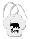 Beer Animal Paw Print Shaped Ornament-Ornament-TooLoud-White-Davson Sales