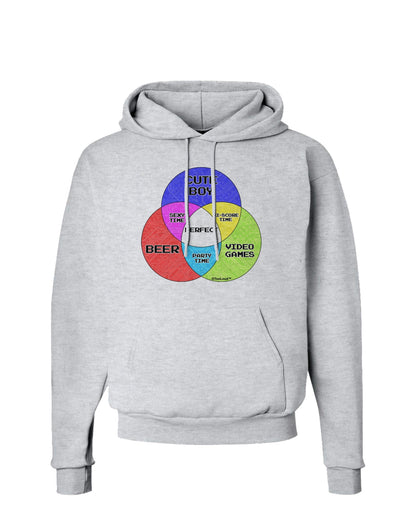 Beer Boy and Games Diagram Hoodie Sweatshirt-Hoodie-TooLoud-AshGray-Small-Davson Sales