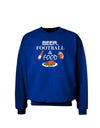 Beer Football Food Adult Dark Sweatshirt-Sweatshirts-TooLoud-Deep-Royal-Blue-XXX-Large-Davson Sales