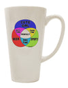 Beer Girl and Sports Diagram 16 Ounce Conical Latte Coffee Mug - Expertly Crafted Drinkware-Conical Latte Mug-TooLoud-White-Davson Sales