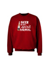 Beer Is My Spirit Animal Adult Dark Sweatshirt-Sweatshirts-TooLoud-Deep-Red-Small-Davson Sales