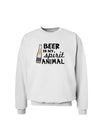 Beer Is My Spirit Animal Sweatshirt-Sweatshirts-TooLoud-White-Small-Davson Sales