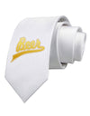 Beer Jersey Printed White Necktie