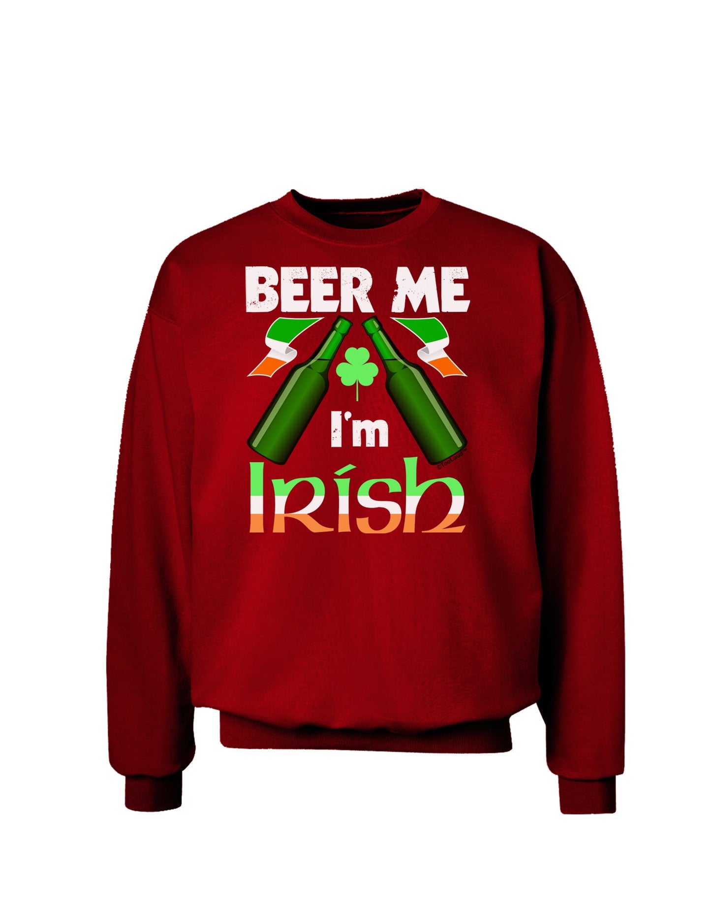 Beer Me I'm Irish Adult Dark Sweatshirt-Sweatshirts-TooLoud-Deep-Red-Small-Davson Sales