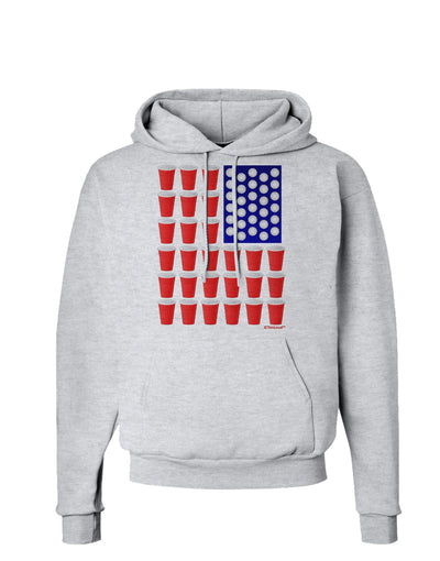 Beer Pong Flag Hoodie Sweatshirt-Hoodie-TooLoud-AshGray-Small-Davson Sales