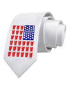 Beer Pong Flag Printed White Necktie