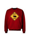 Beer Xing Adult Dark Sweatshirt-Sweatshirts-TooLoud-Deep-Red-Small-Davson Sales