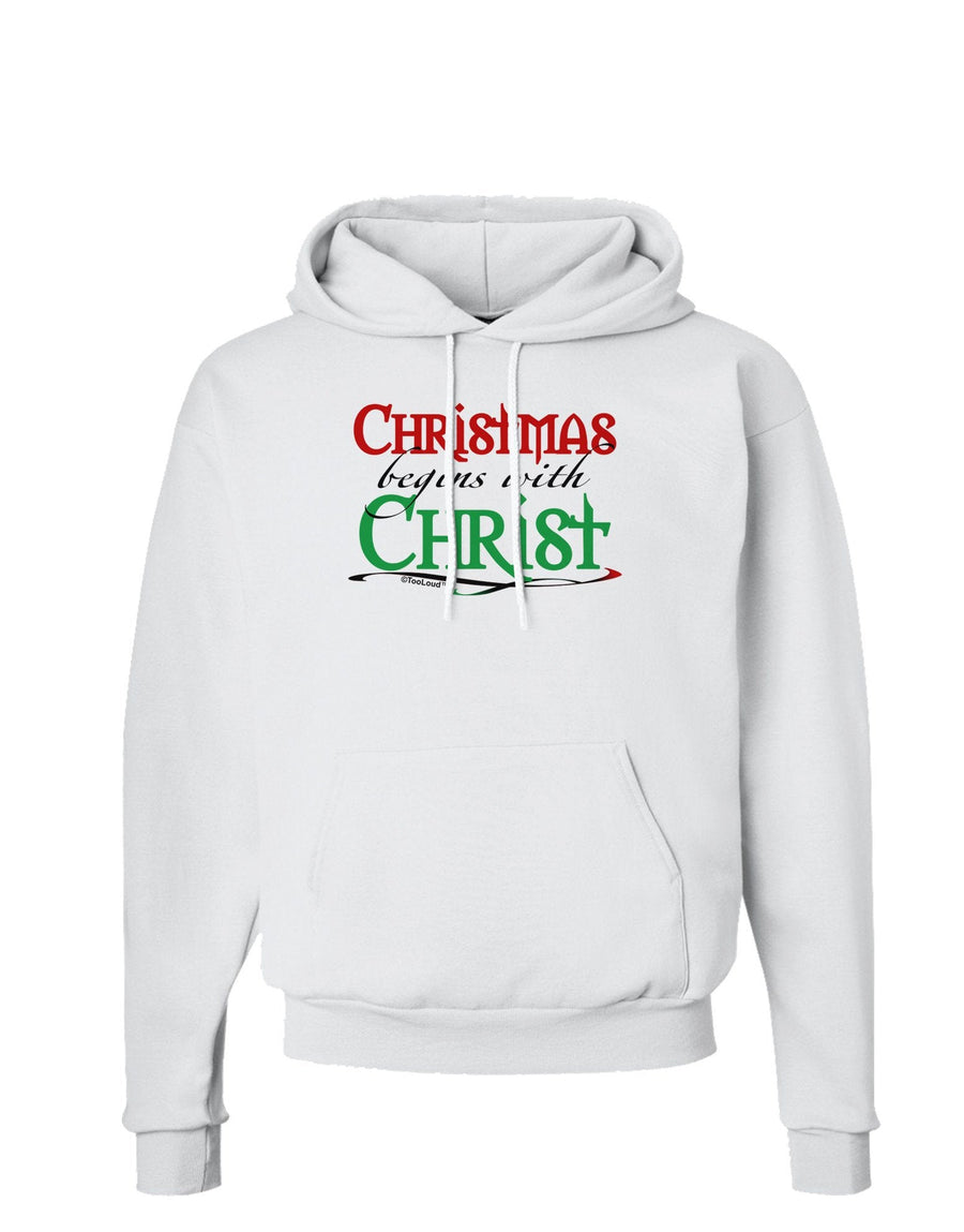 Begins With Christ Text Hoodie Sweatshirt-Hoodie-TooLoud-White-XXX-Large-Davson Sales