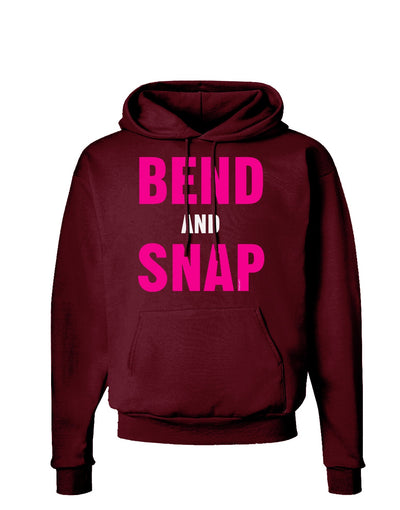 Bend and Snap Pink Text Dark Hoodie Sweatshirt-Hoodie-TooLoud-Maroon-Small-Davson Sales