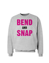 Bend and Snap Pink Text Sweatshirt-Sweatshirts-TooLoud-AshGray-Small-Davson Sales