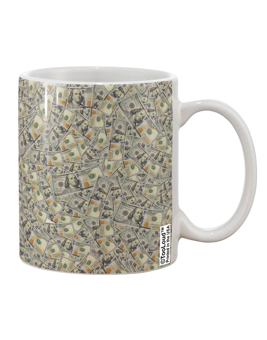 Benjamins Printed 11 oz Coffee Mug - Expertly Crafted Drinkware by TooLoud-11 OZ Coffee Mug-TooLoud-White-Davson Sales