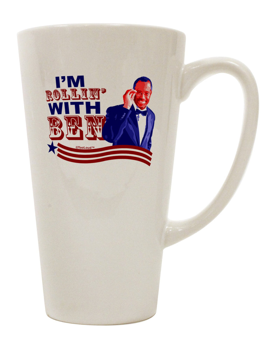 Ben's Conical Latte Coffee Mug - Perfect for Rolling in Style TooLoud-Conical Latte Mug-TooLoud-White-Davson Sales