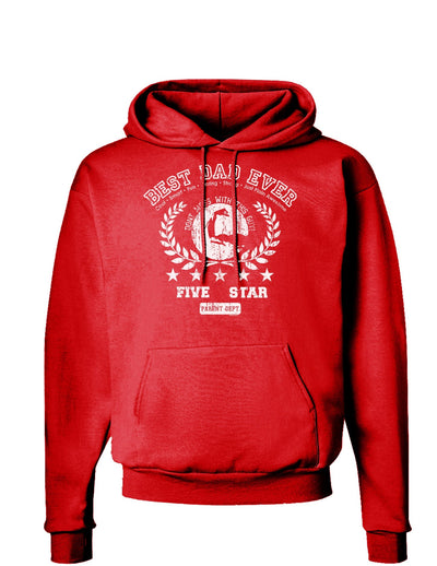 Best Dad Ever Distressed CollegiateDark Hoodie Sweatshirt-Hoodie-TooLoud-Red-Small-Davson Sales