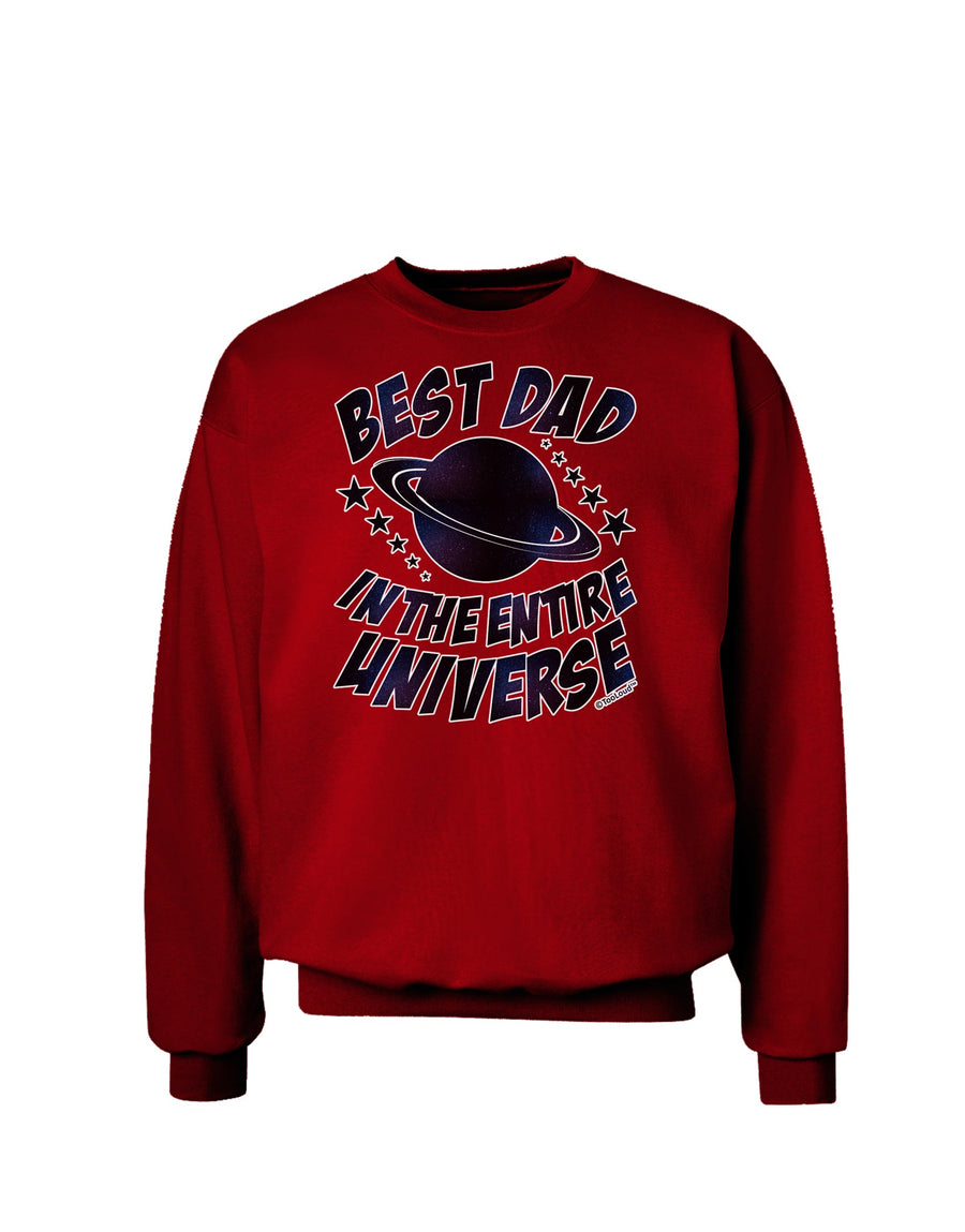 Best Dad in the Entire Universe - Galaxy Print Adult Dark Sweatshirt-Sweatshirts-TooLoud-Black-Small-Davson Sales