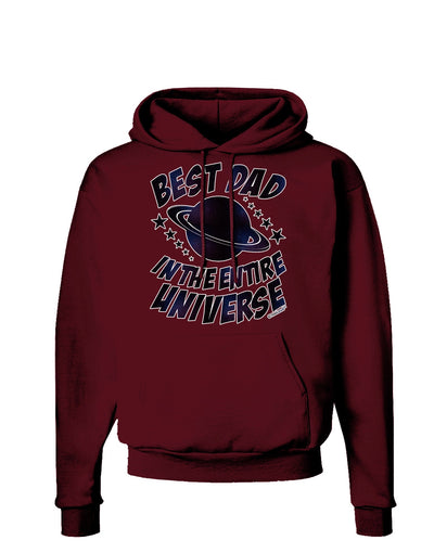 Best Dad in the Entire Universe - Galaxy Print Dark Hoodie Sweatshirt-Hoodie-TooLoud-Maroon-Small-Davson Sales