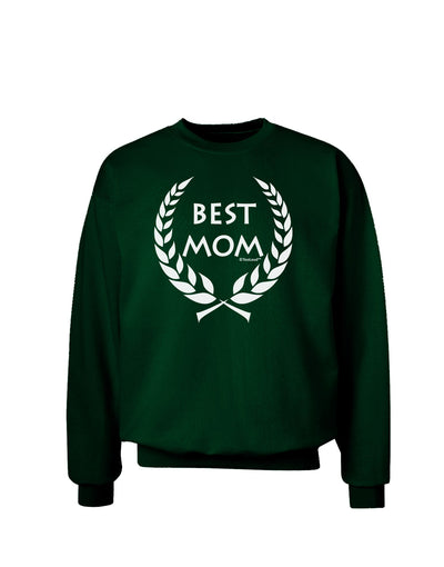 Best Mom - Wreath Design Adult Dark Sweatshirt by TooLoud-Sweatshirts-TooLoud-Deep-Forest-Green-Small-Davson Sales