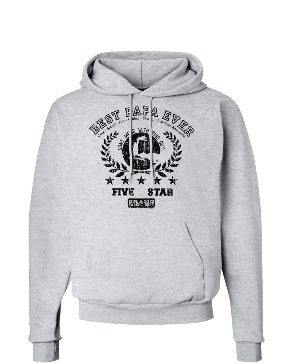 Best Papa Ever Distressed Collegiate Hoodie Sweatshirt-Hoodie-TooLoud-White-Small-Davson Sales