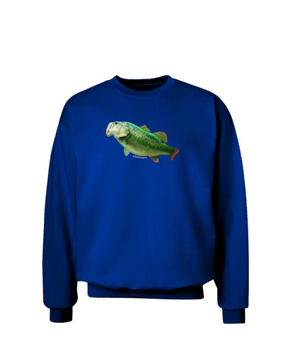 Big Bass Fish Adult Dark Sweatshirt-Sweatshirts-TooLoud-Deep-Royal-Blue-Small-Davson Sales