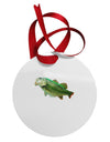 Big Bass Fish Circular Metal Ornament-Ornament-TooLoud-White-Davson Sales