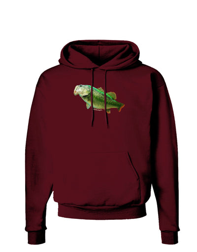 Big Bass Fish Dark Hoodie Sweatshirt-Hoodie-TooLoud-Maroon-Small-Davson Sales