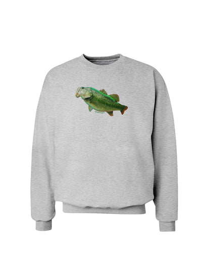 Big Bass Fish Sweatshirt-Sweatshirts-TooLoud-AshGray-Small-Davson Sales