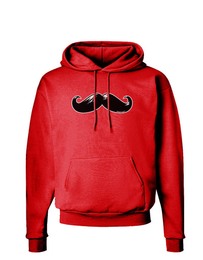 Big Black Mustache Dark Hoodie Sweatshirt-Hoodie-TooLoud-Red-Small-Davson Sales