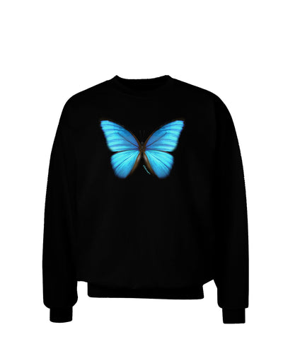 Big Blue Butterfly Adult Dark Sweatshirt-Sweatshirts-TooLoud-Black-Small-Davson Sales