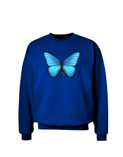 Big Blue Butterfly Adult Dark Sweatshirt-Sweatshirts-TooLoud-Deep-Royal-Blue-Small-Davson Sales