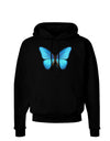 Big Blue Butterfly Dark Hoodie Sweatshirt-Hoodie-TooLoud-Black-Small-Davson Sales