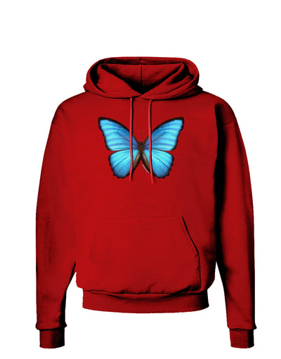 Big Blue Butterfly Dark Hoodie Sweatshirt-Hoodie-TooLoud-Red-Small-Davson Sales