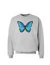 Big Blue Butterfly Sweatshirt-Sweatshirts-TooLoud-AshGray-Small-Davson Sales