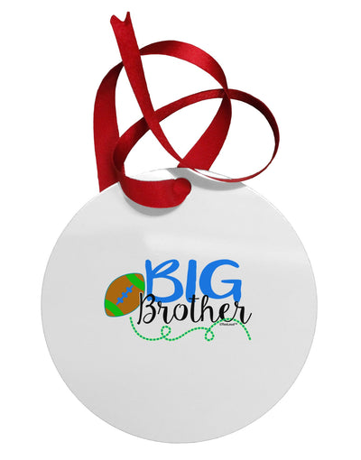 Big Brother Circular Metal Ornament-Ornament-TooLoud-White-Davson Sales