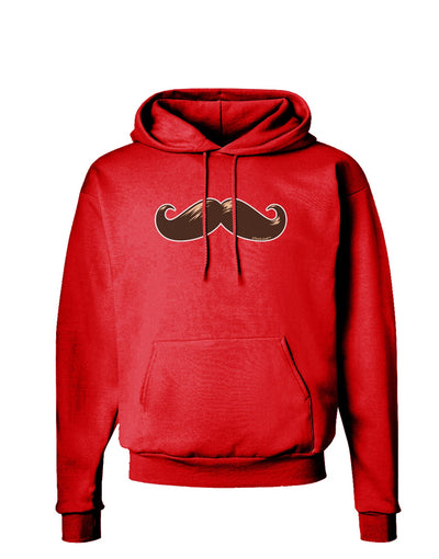 Big Brown Mustache Dark Hoodie Sweatshirt-Hoodie-TooLoud-Red-Small-Davson Sales