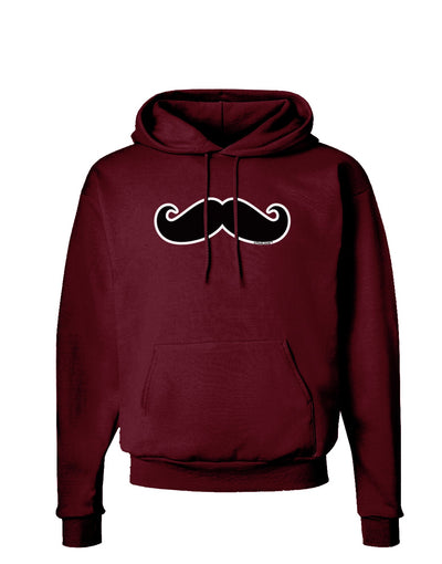 Big Fancy Mustache Dark Hoodie Sweatshirt-Hoodie-TooLoud-Maroon-Small-Davson Sales