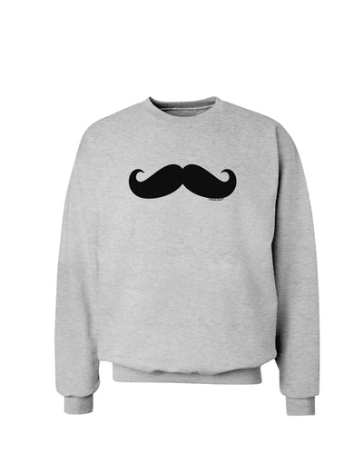 Big Fancy Mustache Sweatshirt-Sweatshirts-TooLoud-AshGray-Small-Davson Sales