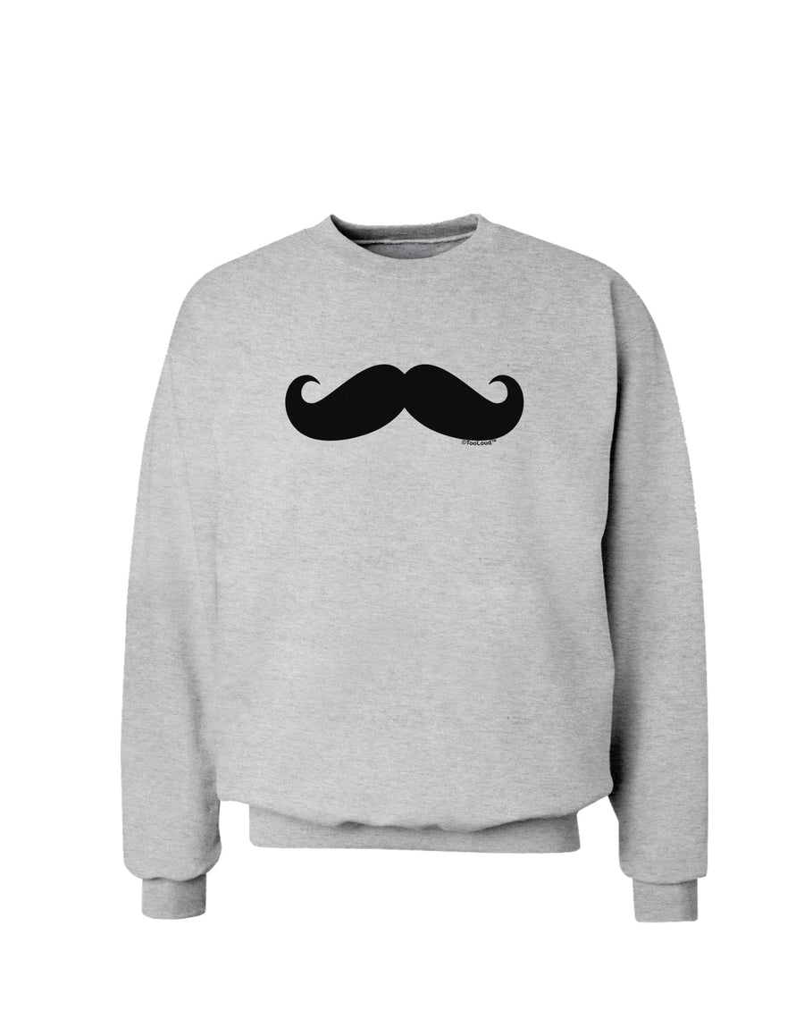 Big Fancy Mustache Sweatshirt-Sweatshirts-TooLoud-White-Small-Davson Sales