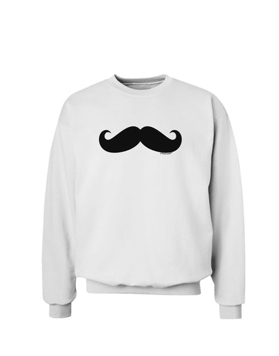 Big Fancy Mustache Sweatshirt-Sweatshirts-TooLoud-White-Small-Davson Sales