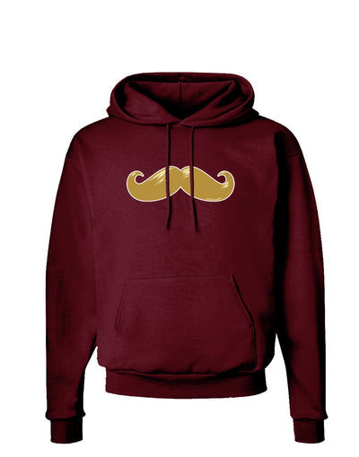 Big Gold Blonde Mustache Dark Hoodie Sweatshirt-Hoodie-TooLoud-Maroon-Small-Davson Sales