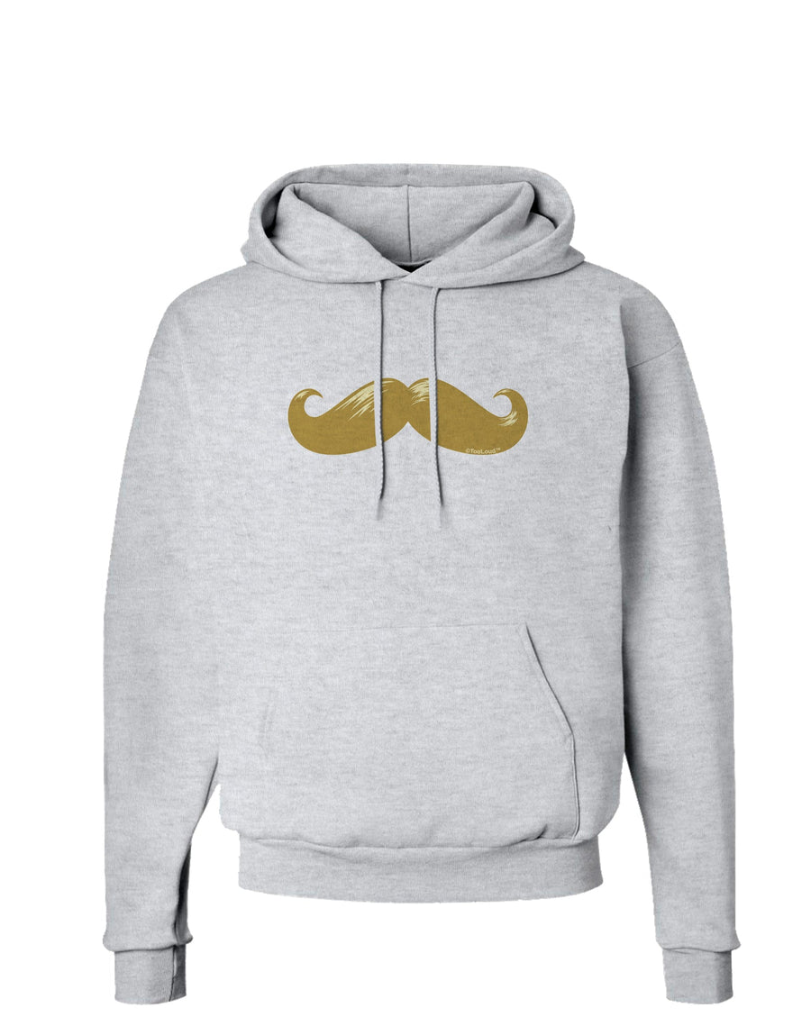 Big Gold Blonde Mustache Hoodie Sweatshirt-Hoodie-TooLoud-White-Small-Davson Sales