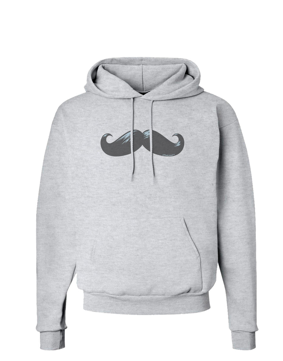 Big Gray Mustache Hoodie Sweatshirt-Hoodie-TooLoud-White-Small-Davson Sales