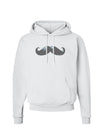 Big Gray Mustache Hoodie Sweatshirt-Hoodie-TooLoud-White-Small-Davson Sales