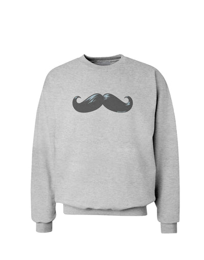 Big Gray Mustache Sweatshirt-Sweatshirts-TooLoud-AshGray-Small-Davson Sales