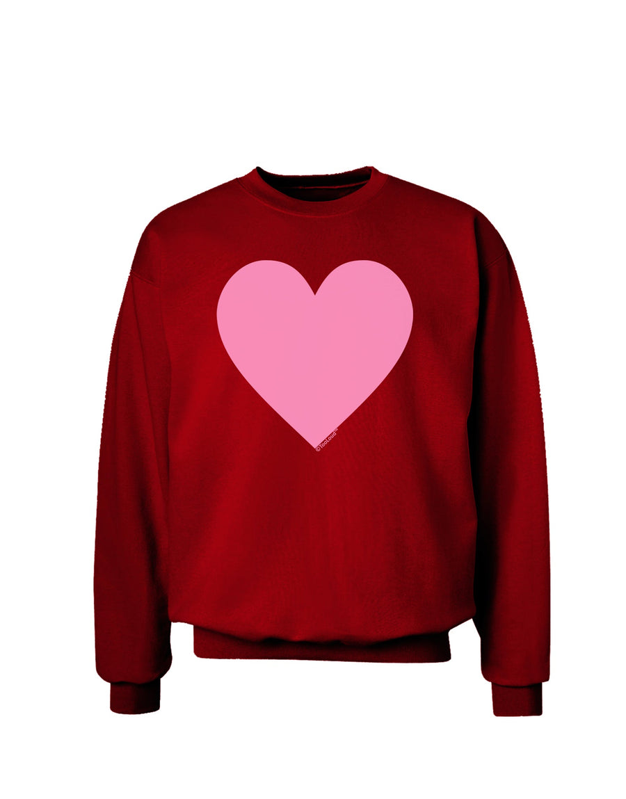 Big Pink Heart Valentine's Day Adult Dark Sweatshirt-Sweatshirt-TooLoud-Black-Small-Davson Sales