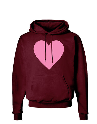 Big Pink Heart Valentine's Day Dark Hoodie Sweatshirt-Hoodie-TooLoud-Maroon-Small-Davson Sales