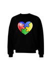 Big Puzzle Heart - Autism Awareness Adult Dark Sweatshirt by TooLoud-Sweatshirts-TooLoud-Black-Small-Davson Sales