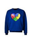 Big Puzzle Heart - Autism Awareness Adult Dark Sweatshirt by TooLoud-Sweatshirts-TooLoud-Deep-Royal-Blue-Small-Davson Sales