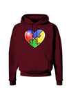 Big Puzzle Heart - Autism Awareness Dark Hoodie Sweatshirt by TooLoud-Hoodie-TooLoud-Maroon-Small-Davson Sales