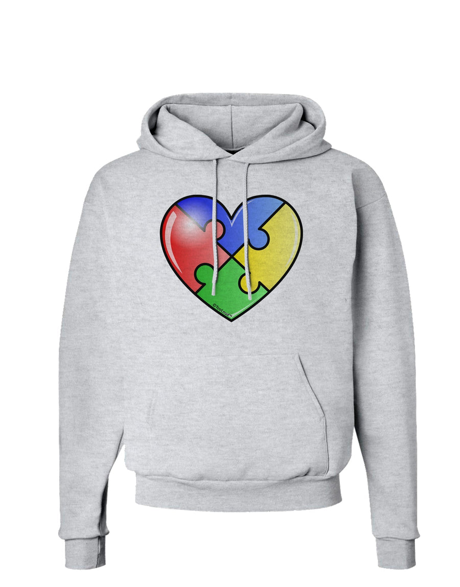 Big Puzzle Heart - Autism Awareness Hoodie Sweatshirt by TooLoud-Hoodie-TooLoud-White-Small-Davson Sales